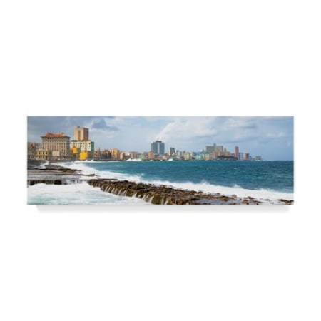 Philippe Hugonnard 'Malecon Wall Of Havana 1' Canvas Art,10x32